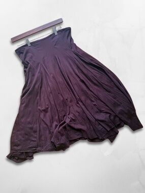 Vintage Midi Skirt with Layered Flowy Mesh in Chocolate Brown, Size M